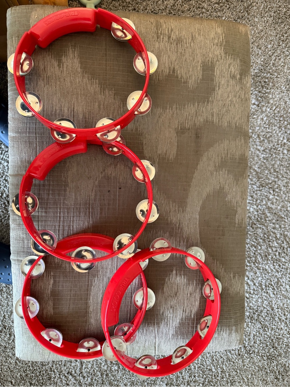 Red Tambourine Set - 4-Pack